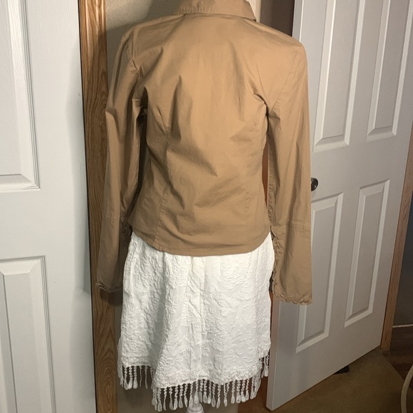 Floral jacquard mini skirt with tassels NEW - Picture 4 of 6